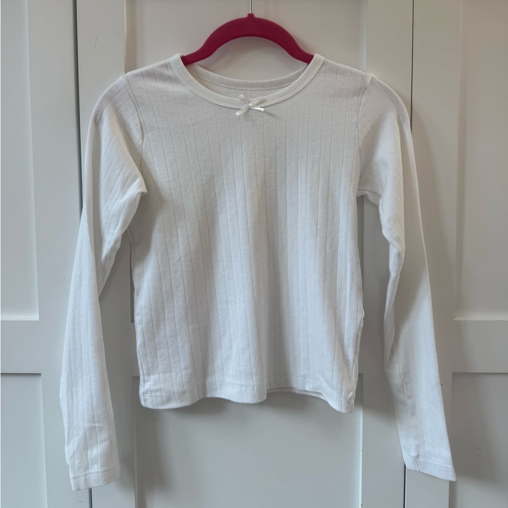 Daily Drills White Pointelle Long Sleeve